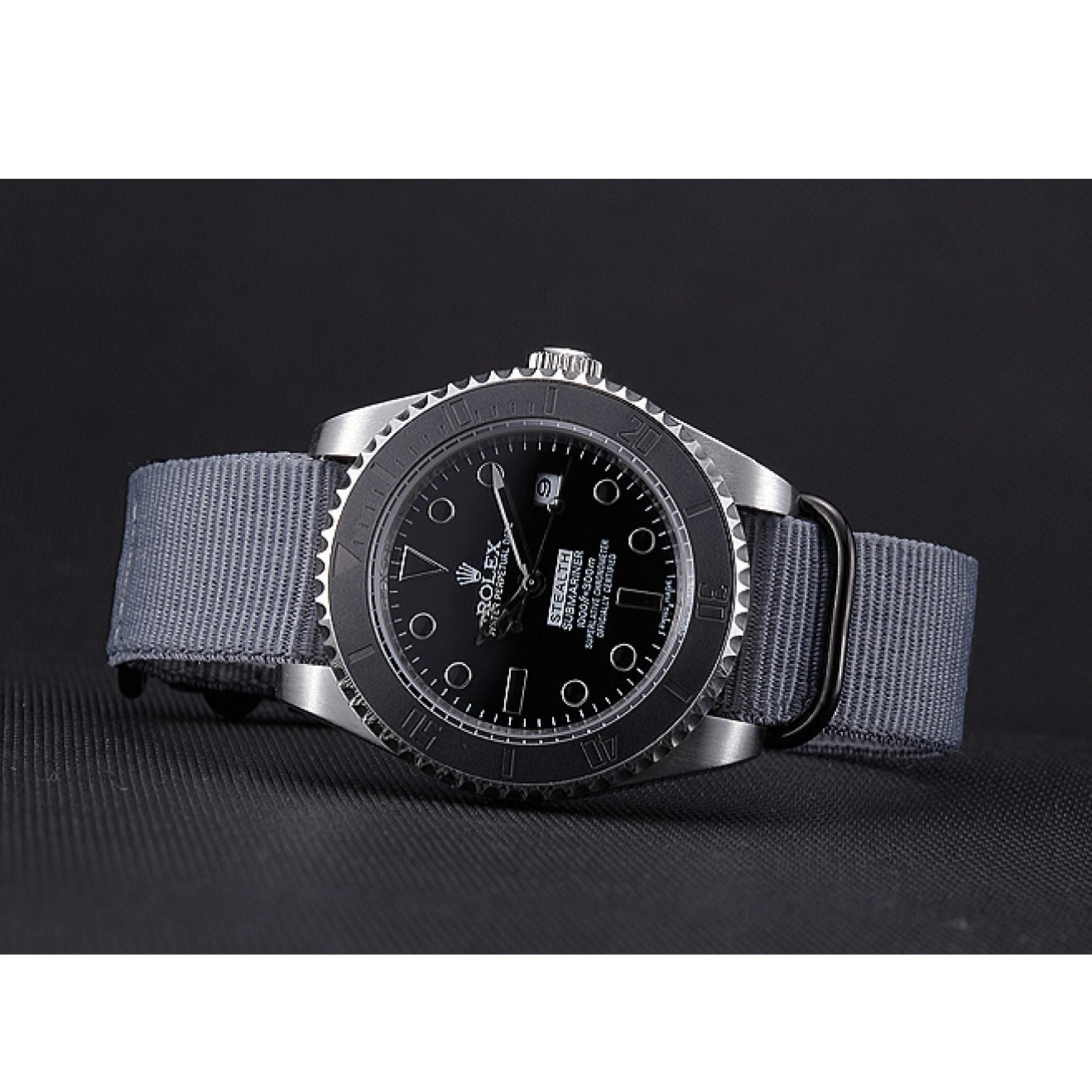 Aaa fake watches 621991 Rolex Grey Submariner Stealth 0619